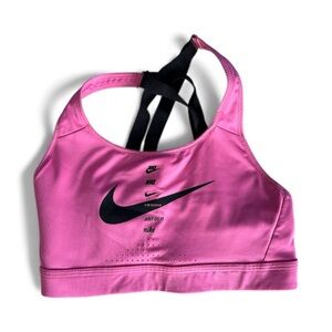 Women’s Nike Fuchsia Sports Bra with Black Accents